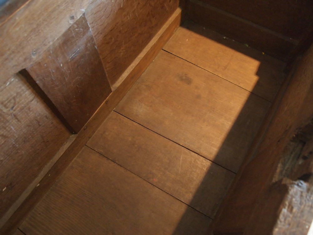 Chest coffer blanket box Queen Anne Oak c1700 View VIII