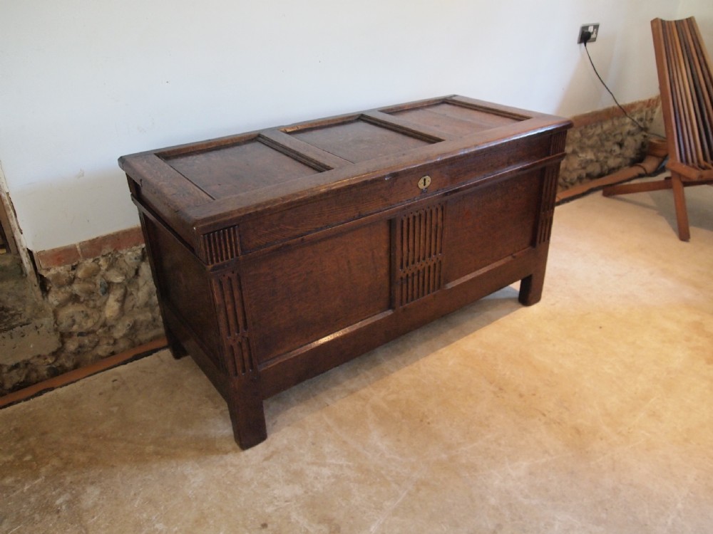 Chest coffer blanket box Queen Anne Oak c1700 View XI