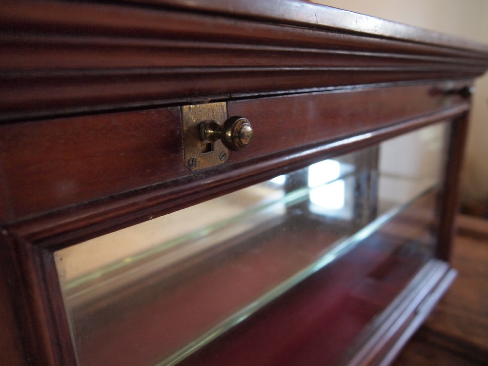 Display cabinet apothecary shop Victorian Mahogany c1890 View II