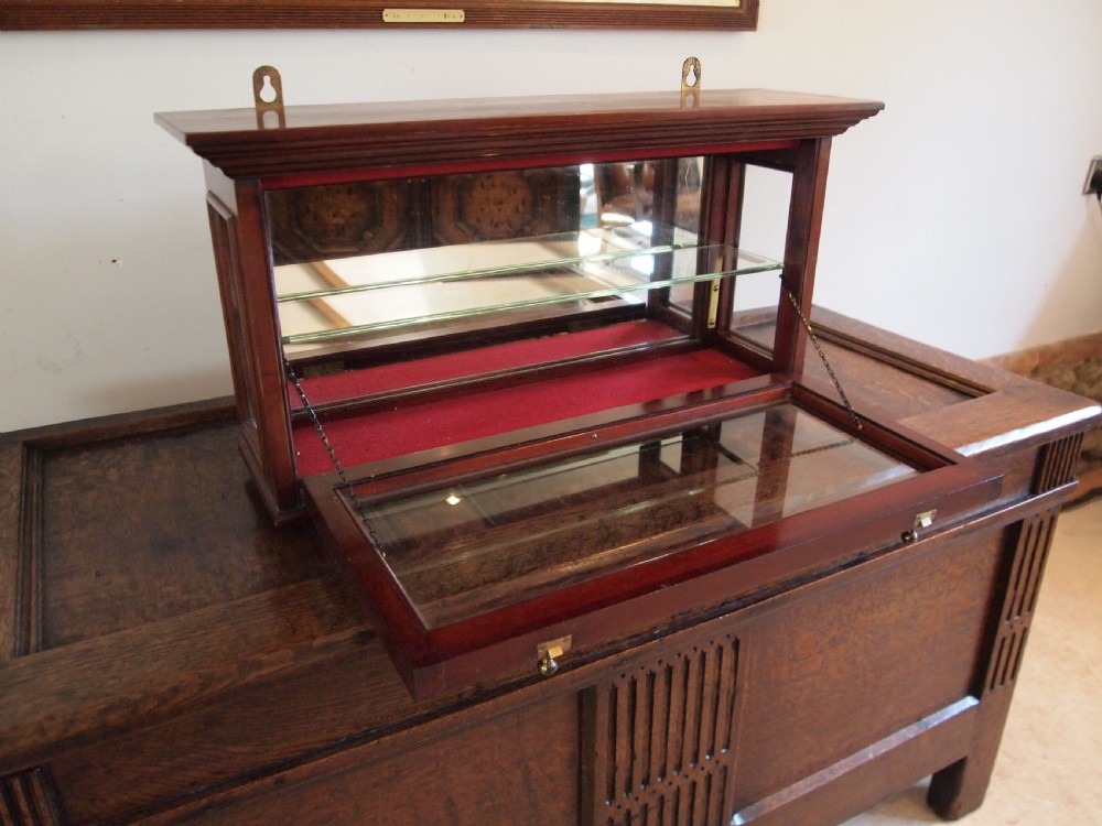 Display cabinet apothecary shop Victorian Mahogany c1890 View III