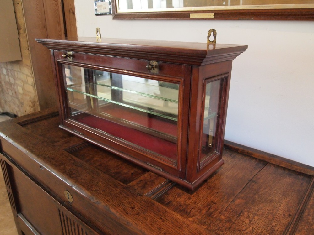 Display cabinet apothecary shop Victorian Mahogany c1890 View IV