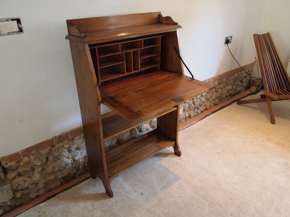 Bureau bookcase Arts and Crafts Oak c1900 View III