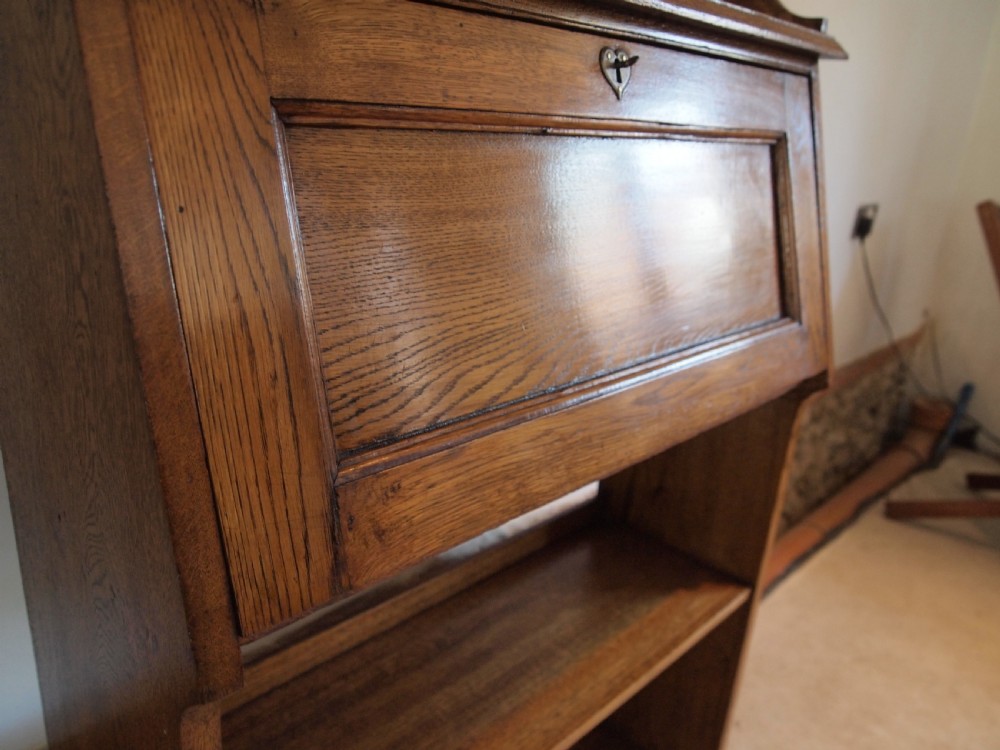 Bureau bookcase Arts and Crafts Oak c1900 View VI