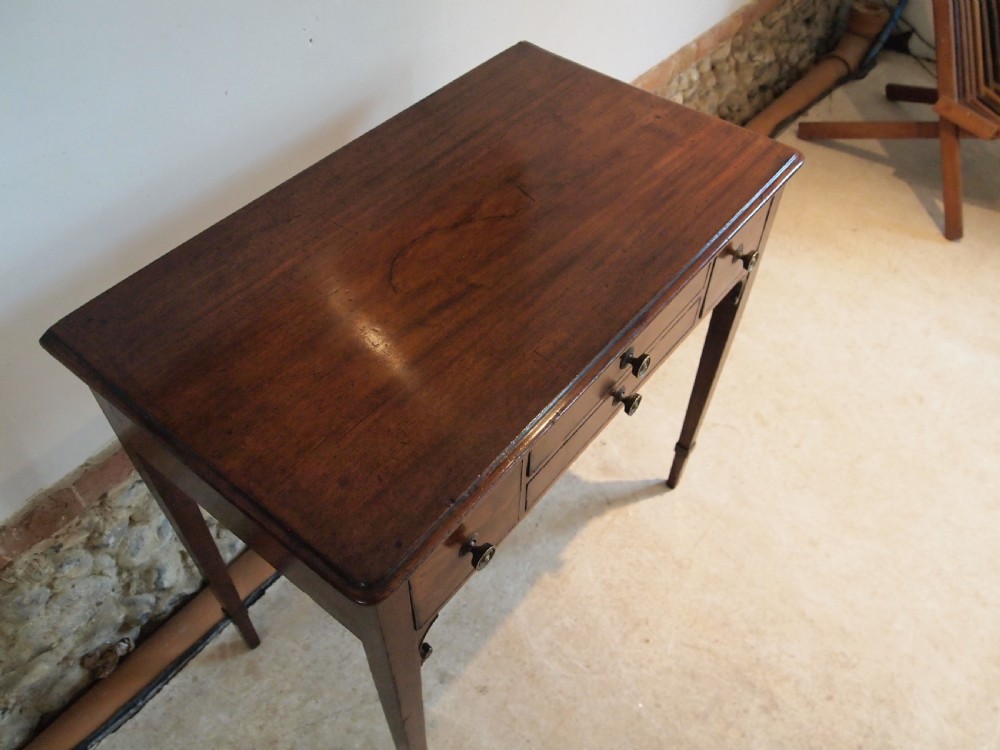 Table lowboy George III Mahogany hall lamp console c1790 View II