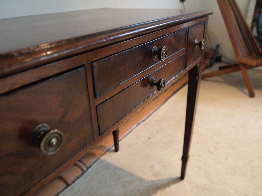 Table lowboy George III Mahogany hall lamp console c1790 View VI