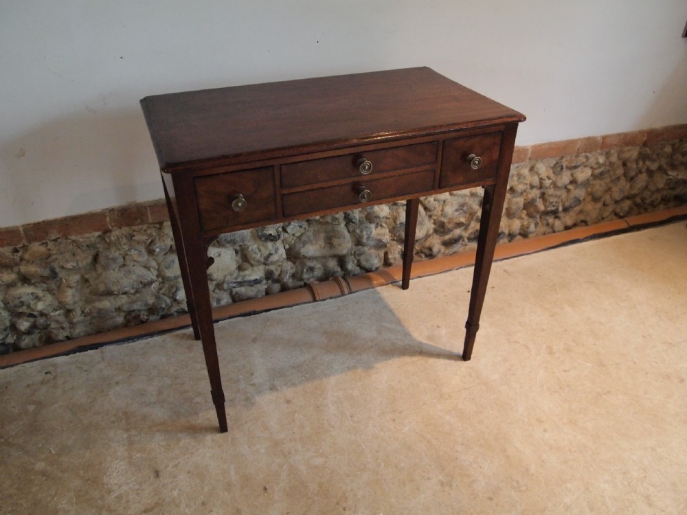 Table lowboy George III Mahogany hall lamp console c1790 View IX