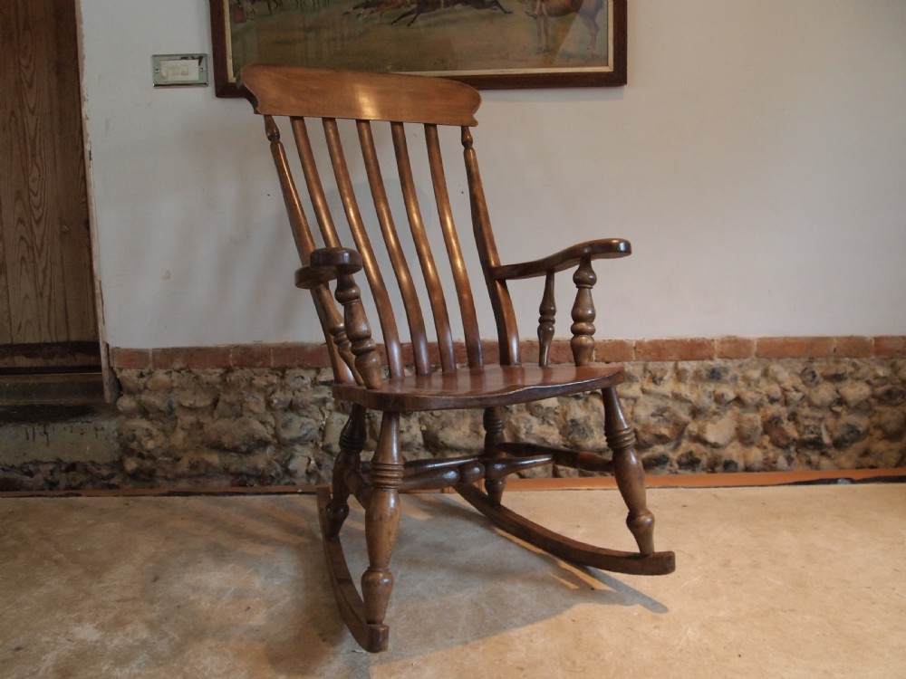 Chair rocking Chair Victorian Windsor by John Shadford Caistor Linc c1870 View VI