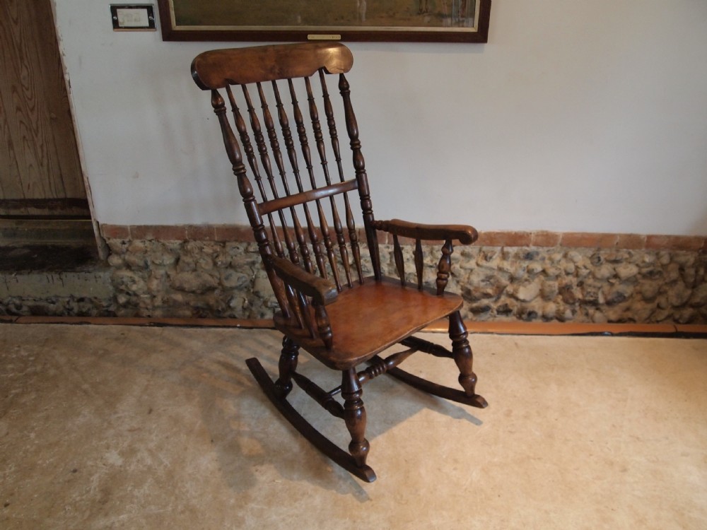 Chair rocking Chair Victorian Windsor by John Shadford Caistor Linc c1870 View VIII
