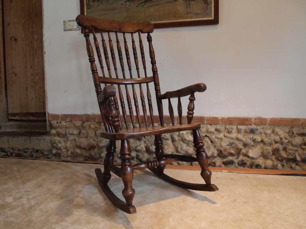 Chair rocking Chair Victorian Windsor by John Shadford Caistor Linc c1870 View IX