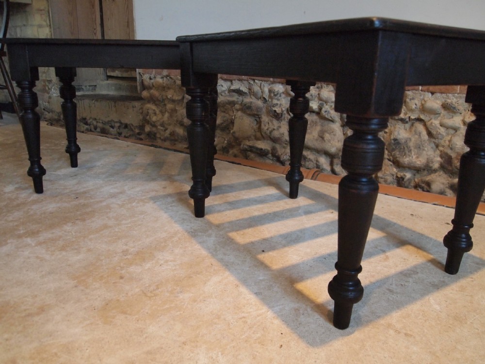 Pair of Victorian ebonised luggage stands c1880 View IV