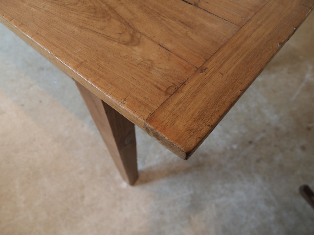 Table refectory dining farmhouse French Chestnut c1850 View IV