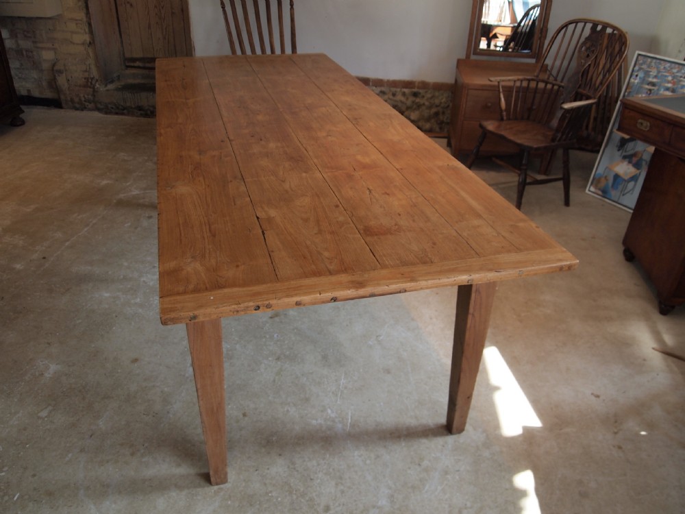 Table refectory dining farmhouse French Chestnut c1850 View V