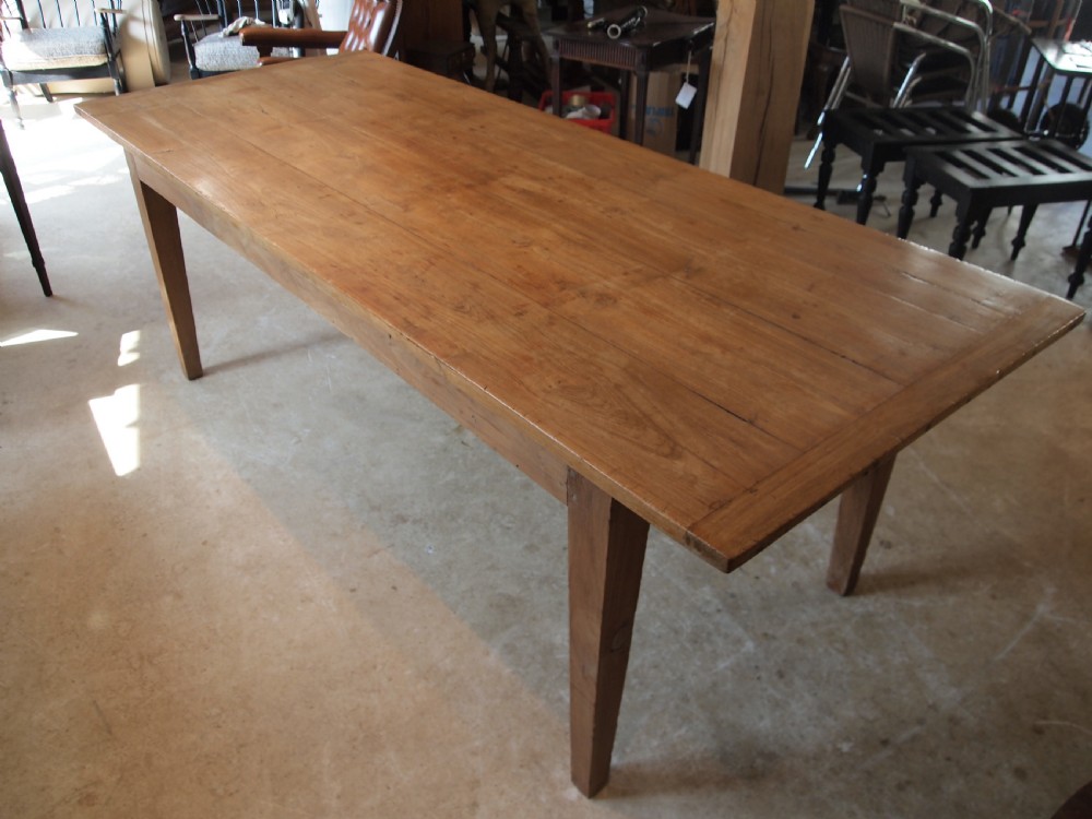 Table refectory dining farmhouse French Chestnut c1850 View VI
