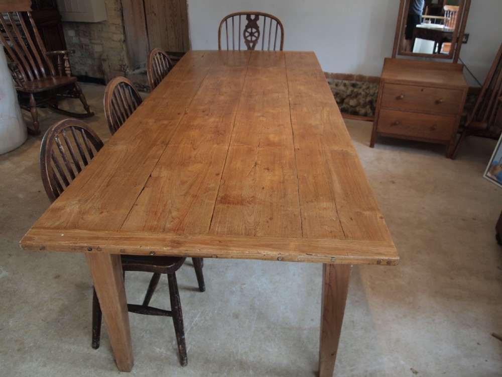 Table refectory dining farmhouse French Chestnut c1850 View VIII