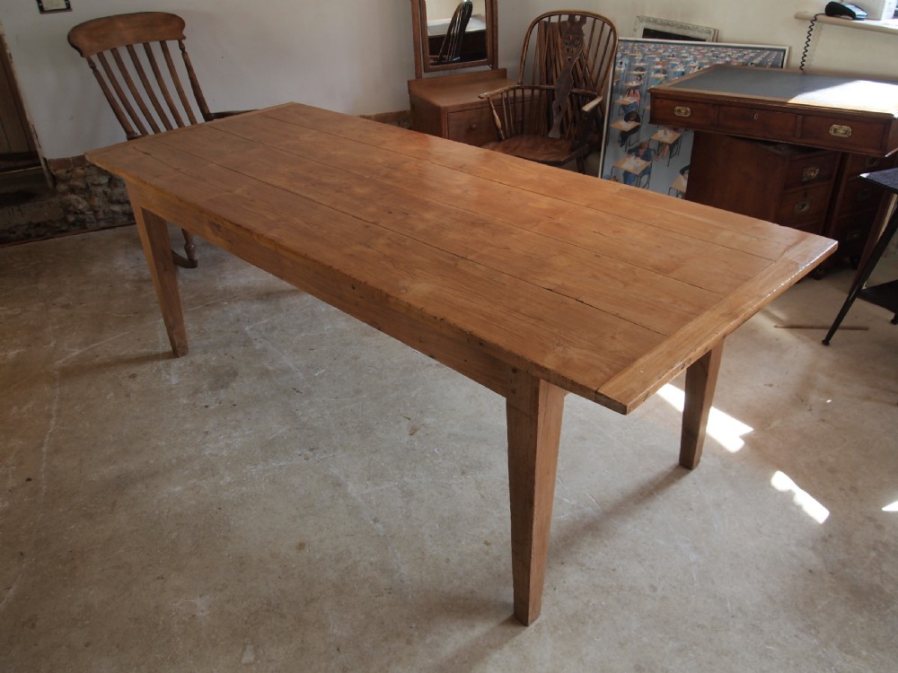 Table refectory dining farmhouse French Chestnut c1850 View IX