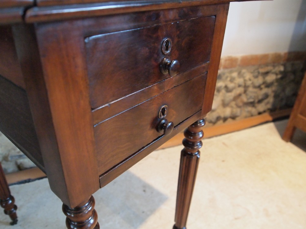 Table work lamp hall side console William IV Mahogany c1830 View III