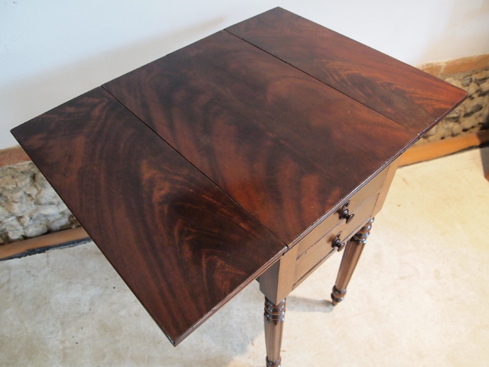 Table work lamp hall side console William IV Mahogany c1830 View IV