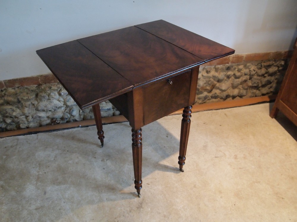 Table work lamp hall side console William IV Mahogany c1830 View VI