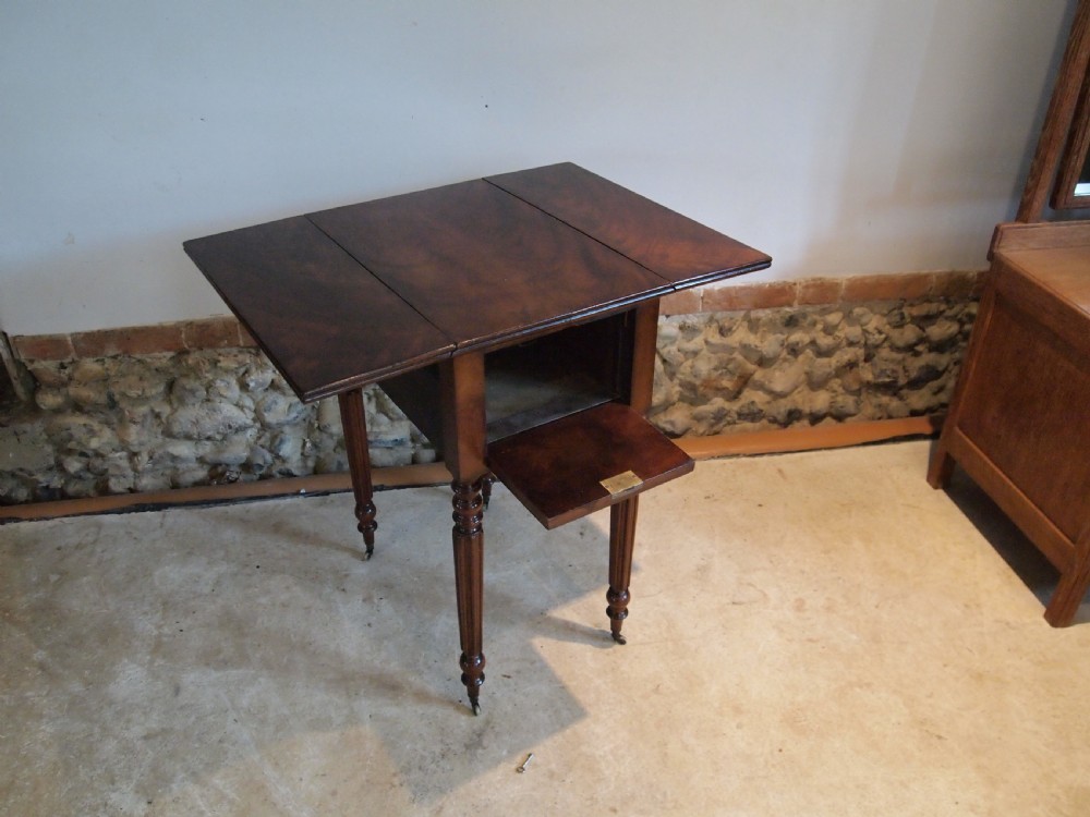 Table work lamp hall side console William IV Mahogany c1830 View VII