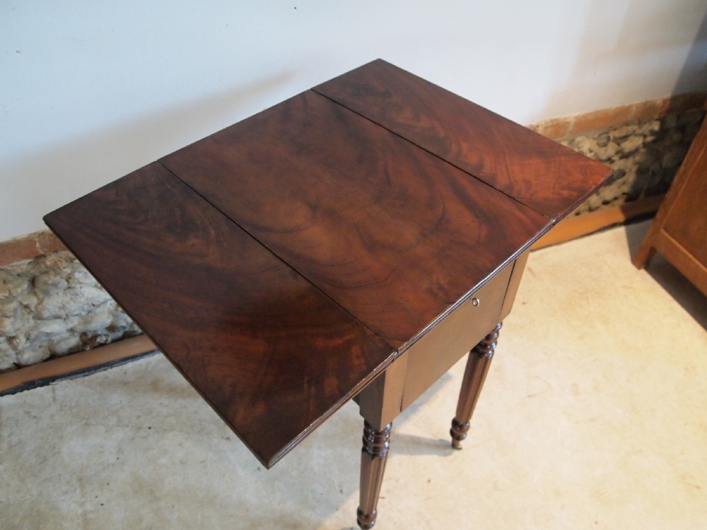 Table work lamp hall side console William IV Mahogany c1830 View X