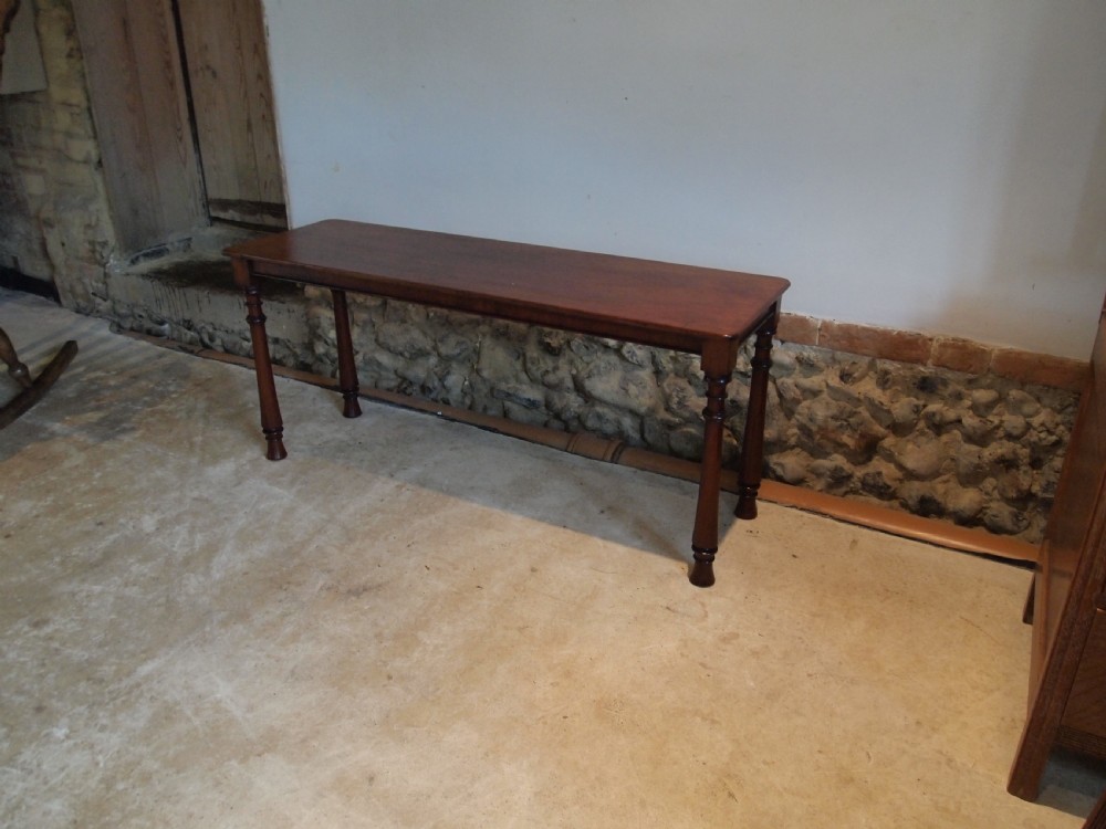Settle bench window seat William IV Mahogany c1830