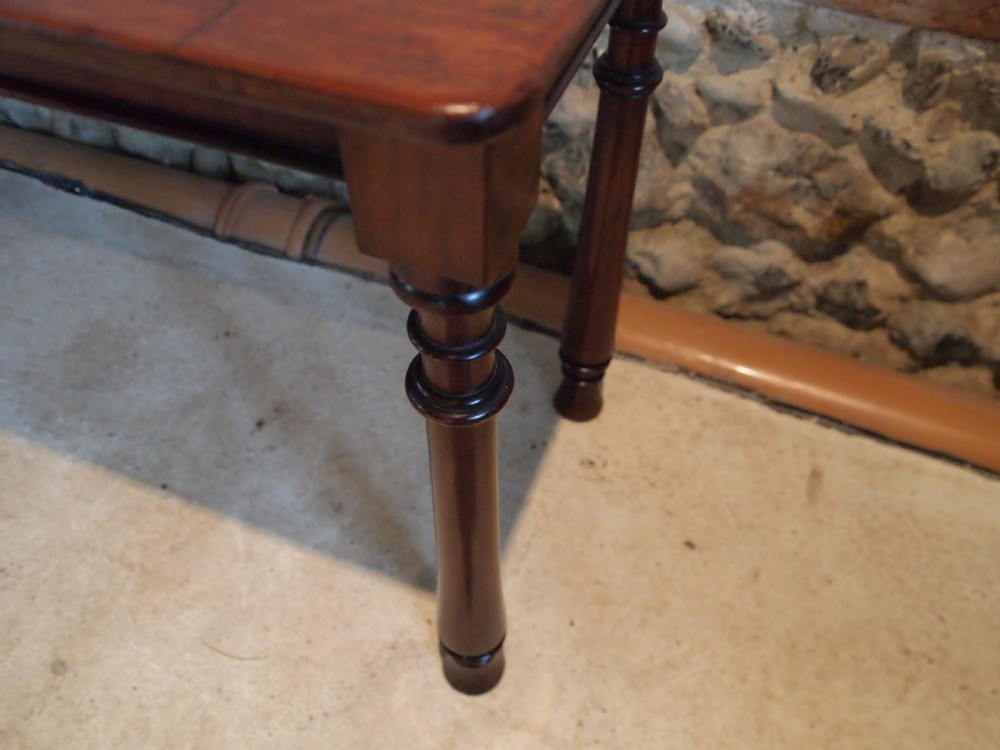 Settle bench window seat William IV Mahogany c1830 View III