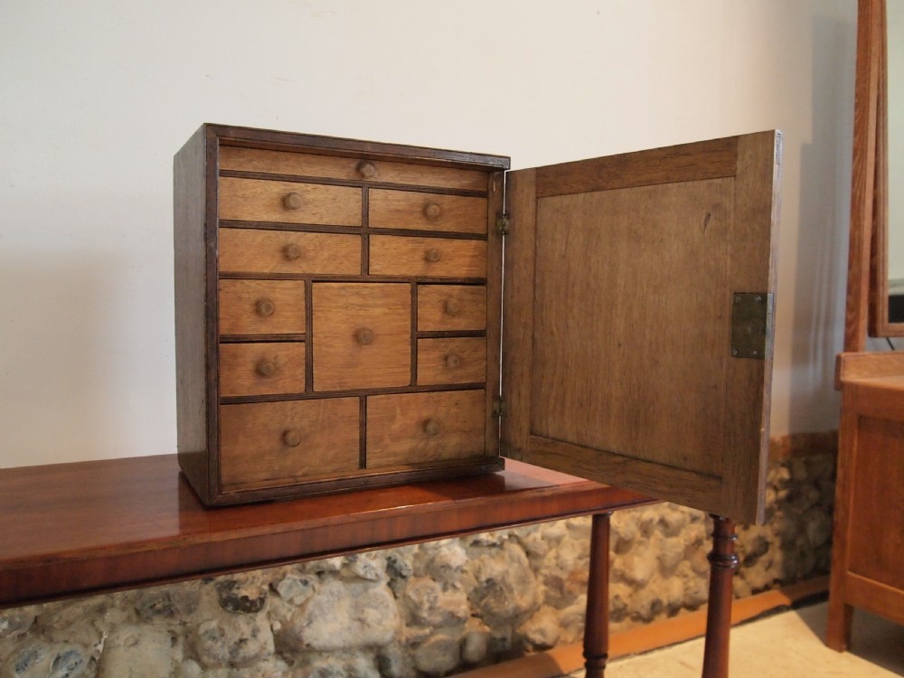 Cabinet spice cupboard George III Oak c1790 View II