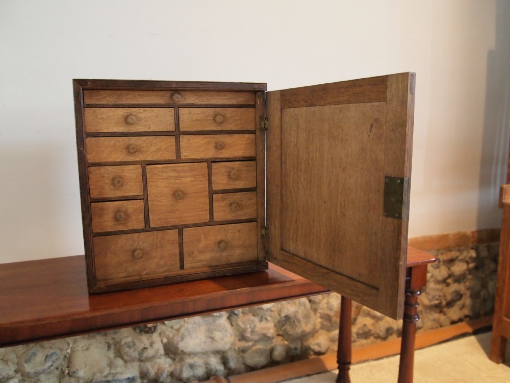 Cabinet spice cupboard George III Oak c1790 View VIII