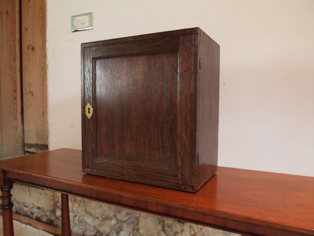 Cabinet spice cupboard George III Oak c1790 View IX