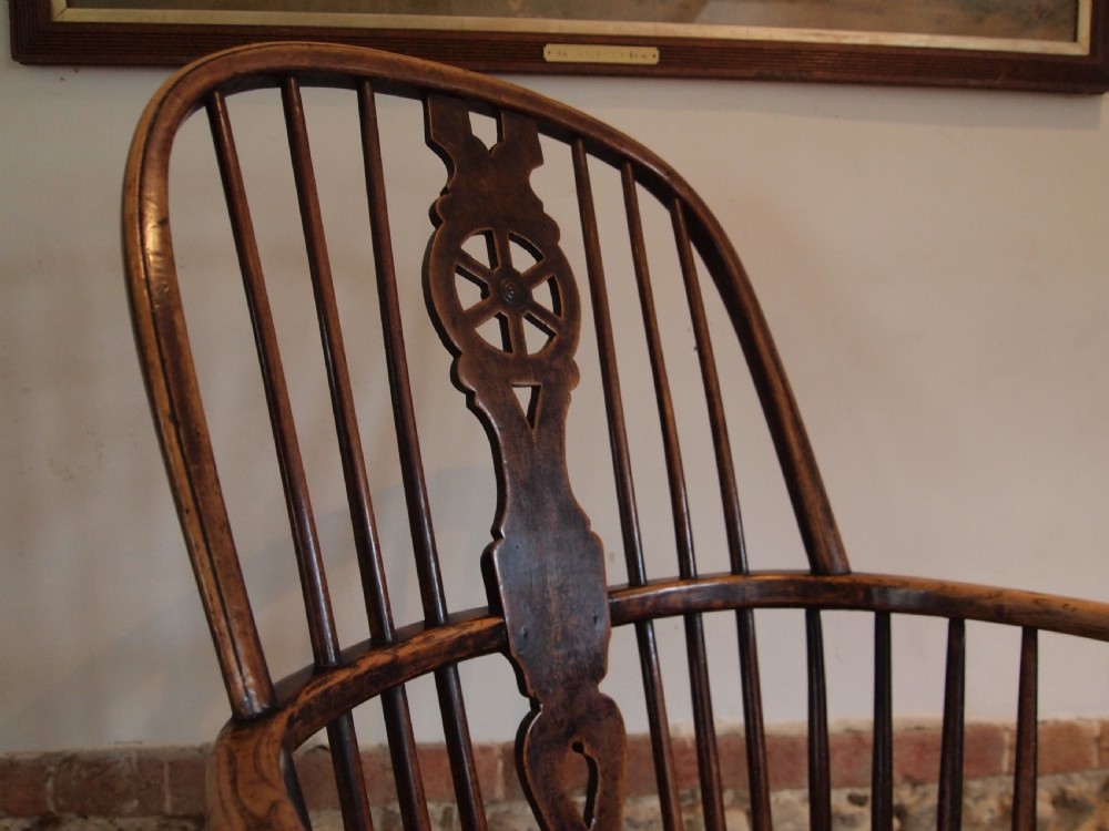 Chair Windsor wheel back Ash Elm George IV c1820 View VII