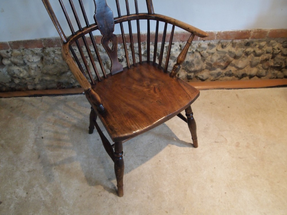 Chair Windsor wheel back Ash Elm George IV c1820 View VIII