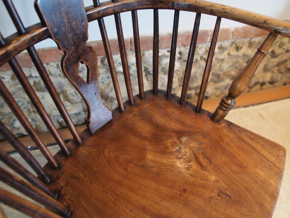 Chair Windsor wheel back Ash Elm George IV c1820 View X