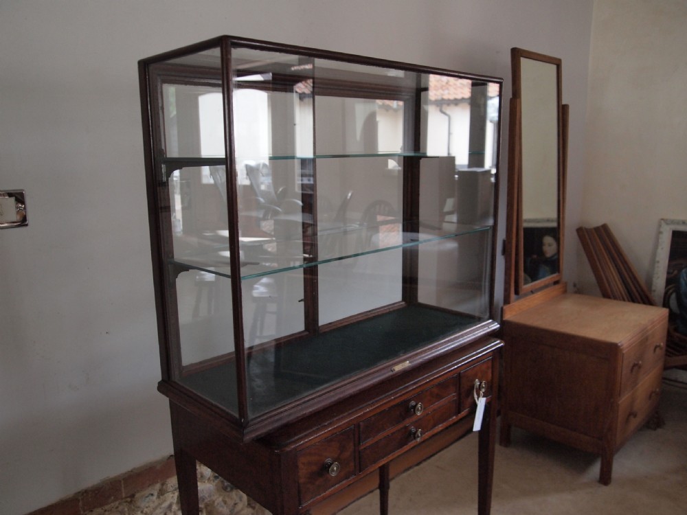 Display cabinet shop haberdashery Victorian Mahogany c1880 View VII
