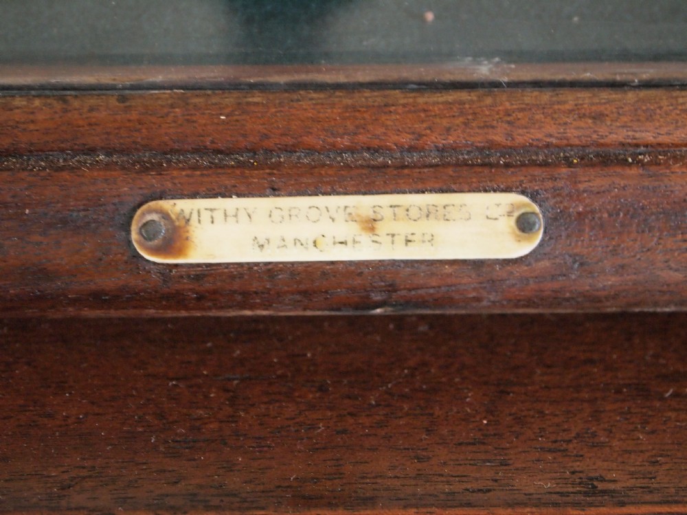 Display cabinet shop haberdashery Victorian Mahogany c1880 View VIII