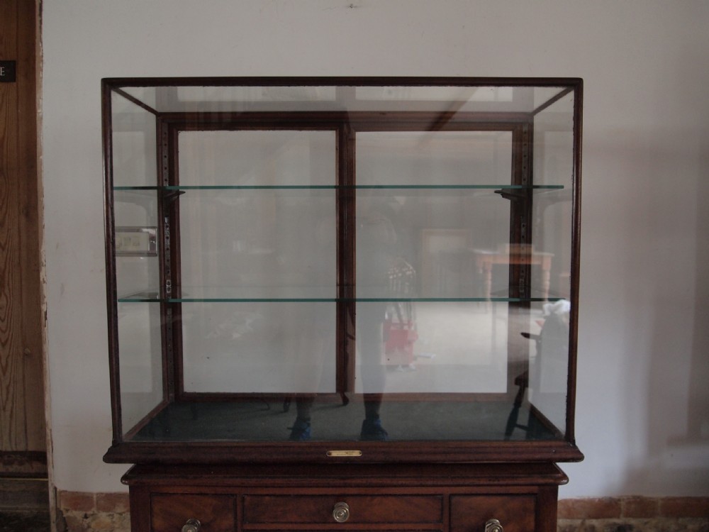 Display cabinet shop haberdashery Victorian Mahogany c1880 View IX