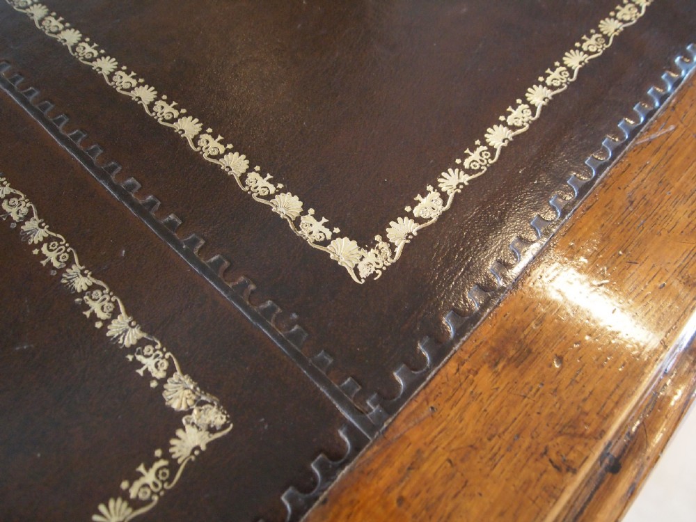 Desk Victorian Oak 3 part small proportions c1870 View IX