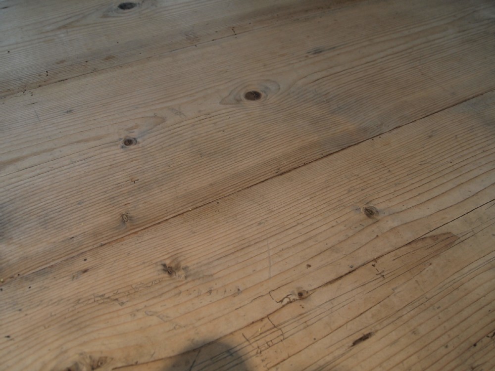 Table large Victorian farmhouse refectory Pine scrub top c1880 View IV
