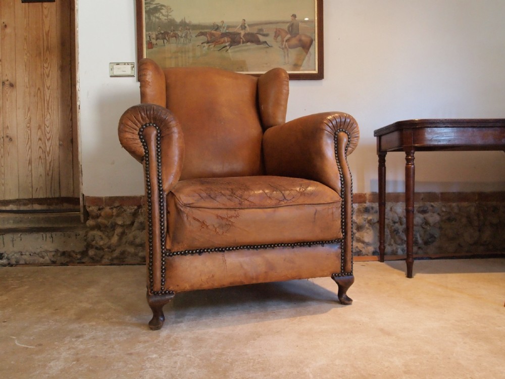 Chair Victorian Leather Club Armchair c1880 View IV