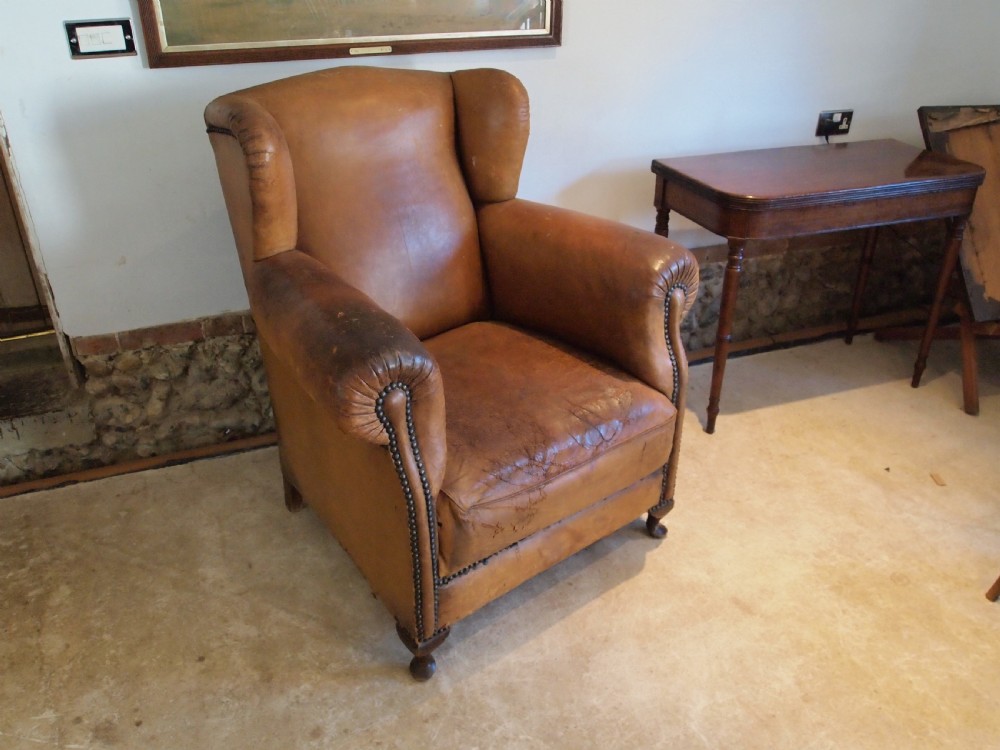 Chair Victorian Leather Club Armchair c1880 View VII