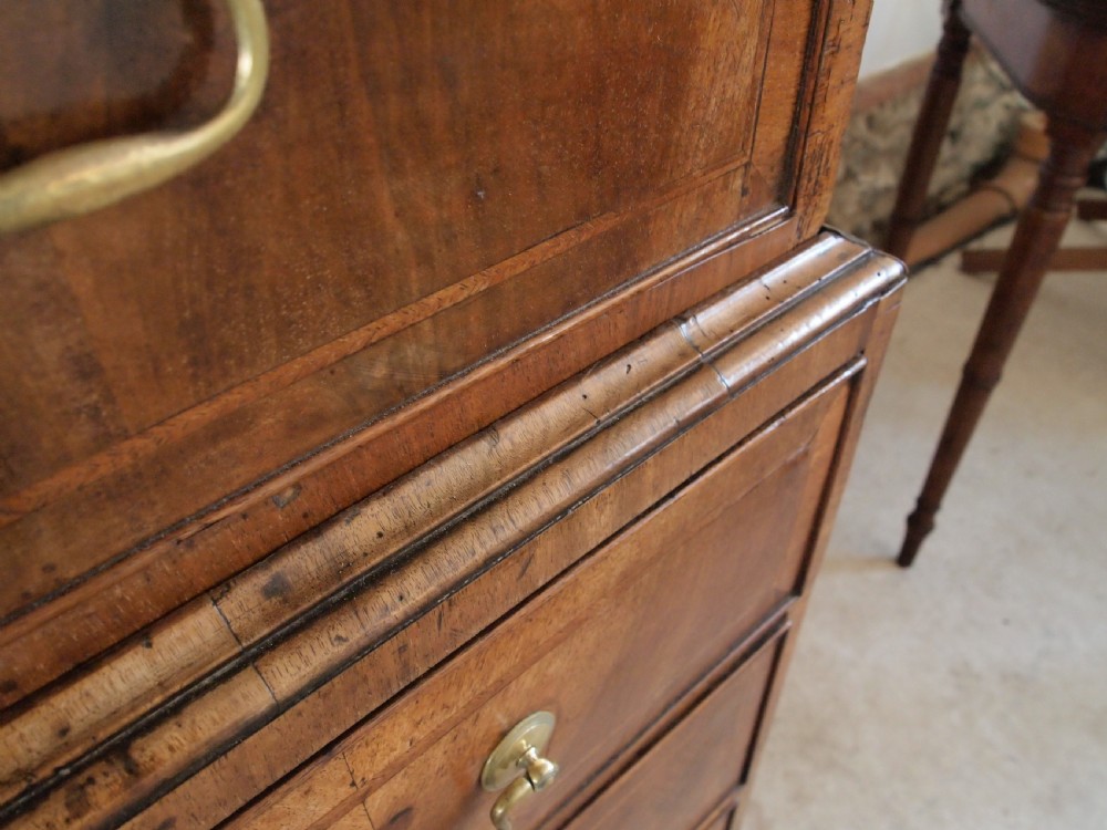 Chest on chest small fine George II Walnut c1740 View IX