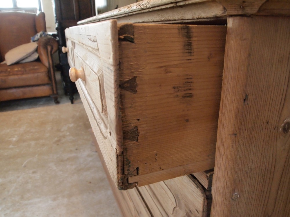 Chest of drawers decorative French Pine c1800 View VII