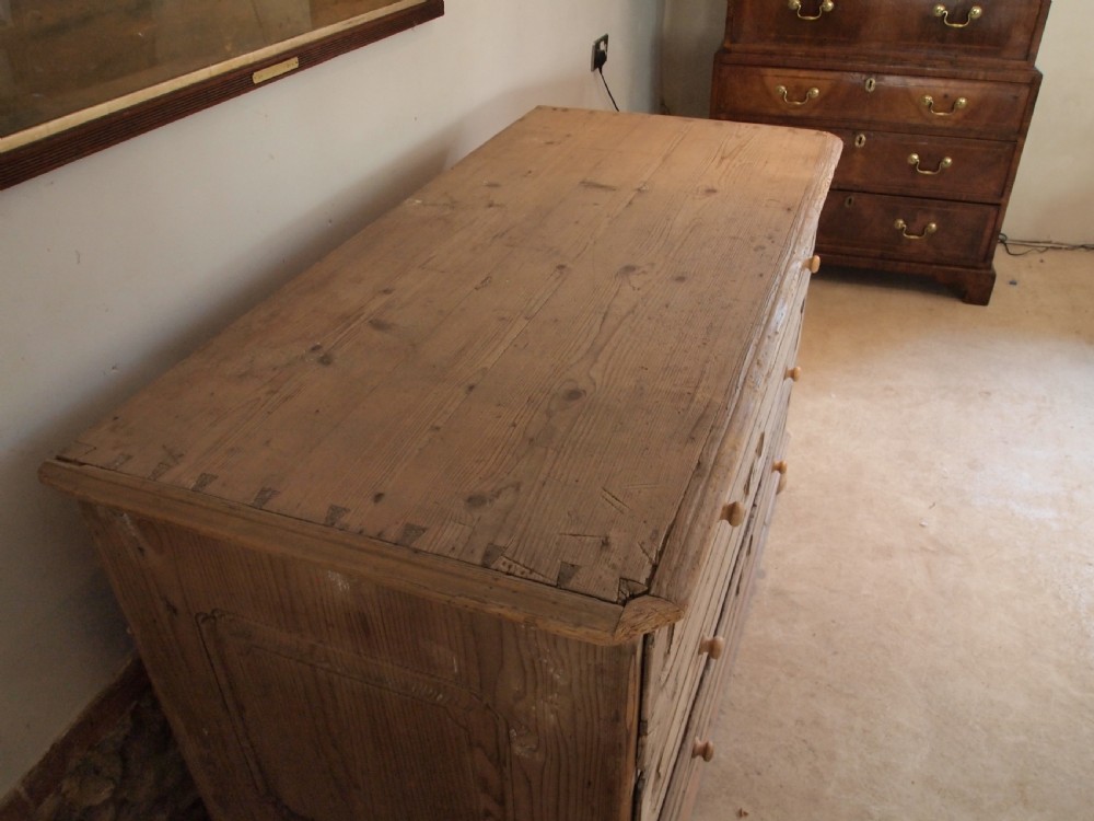 Chest of drawers decorative French Pine c1800 View VIII