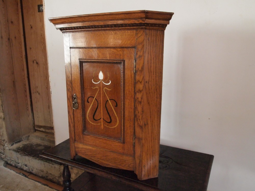 Cupboard corner Arts and Crafts Oak c1900 View III