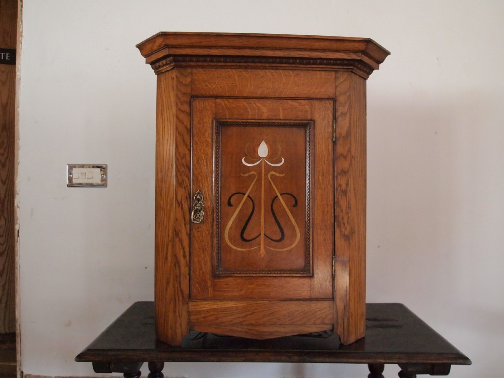 Cupboard corner Arts and Crafts Oak c1900 View IX