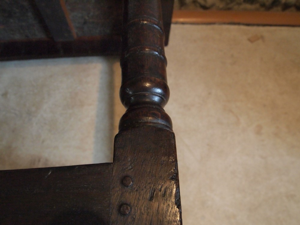 Table Queen Anne Oak side hall lamp c1700 View XIII