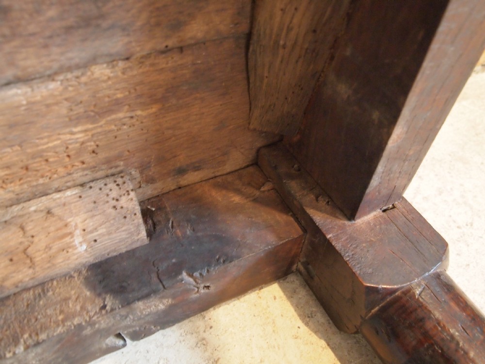 Table Charles II Oak side hall lamp c1680 View VI