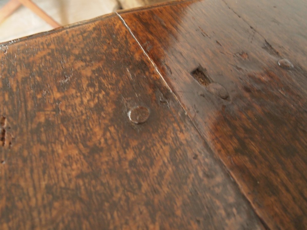 Table Charles II Oak side hall lamp c1680 View VII