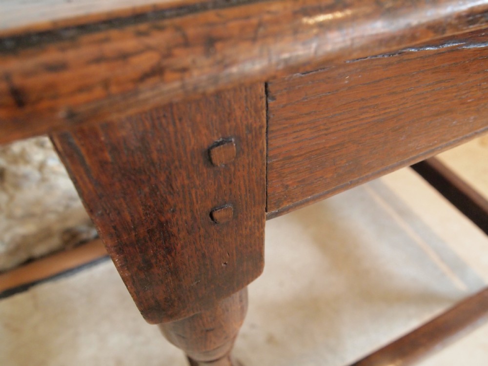 Table Charles II Oak side hall lamp c1680 View IX