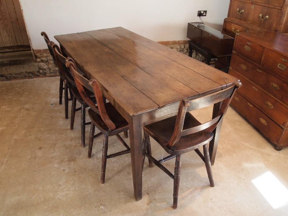 Table refectory dining farmhouse French Ash c1850 View IV