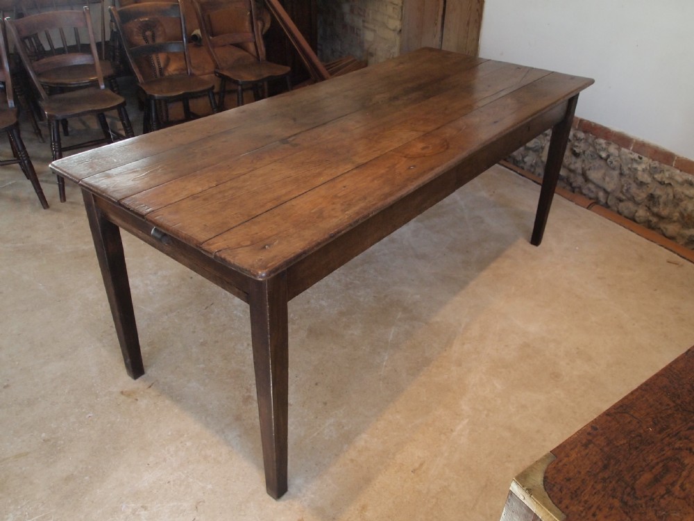 Table refectory dining farmhouse French Ash c1850 View VI